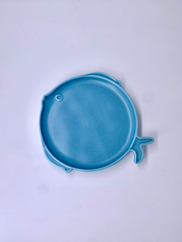 Prato Azul em Forma de Peixe - Estilo Náutico com Charme Artesanal