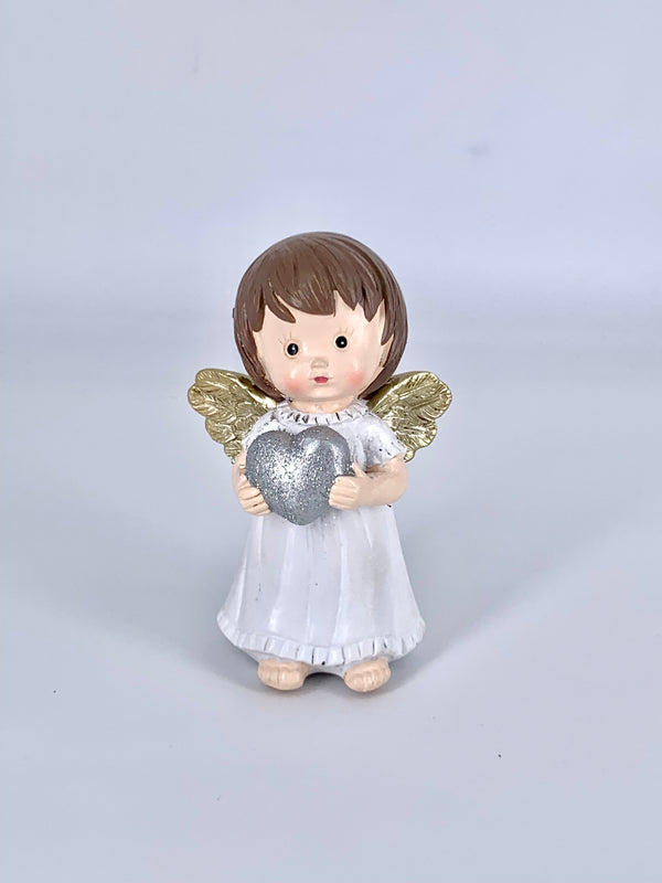 Anjinha Decorativa com Coração e Estrela  - Amor e Luz em Forma de Anjo
