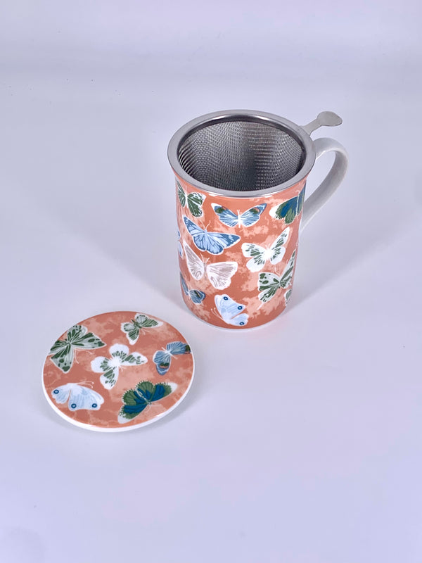 Caneca com Tampa e Coador -  Elegância e Praticidade no Seu Chá