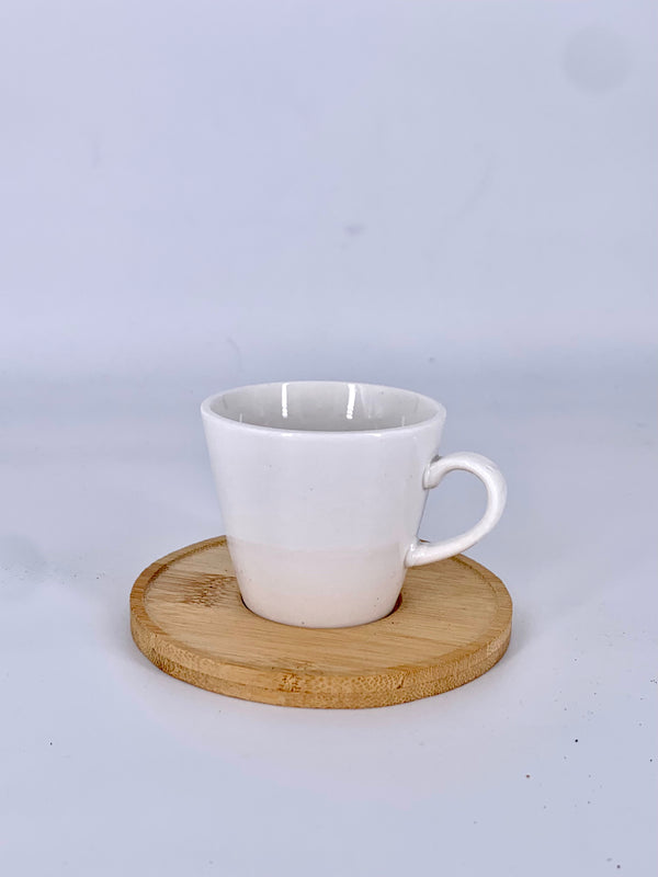 Conjunto de 6 Chávenas e Pires em Bambu -  Elegância Natural para Servir com Estilo