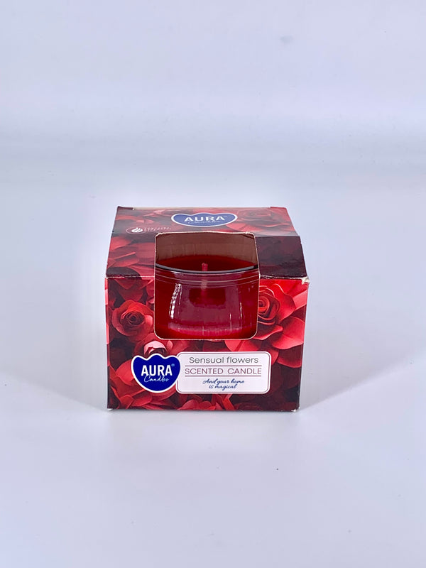 Vela Aromatizadas em Frasco Listrado - Elegância e Perfume para o Seu Ambiente